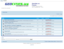 Tablet Screenshot of forums.geocities.ws